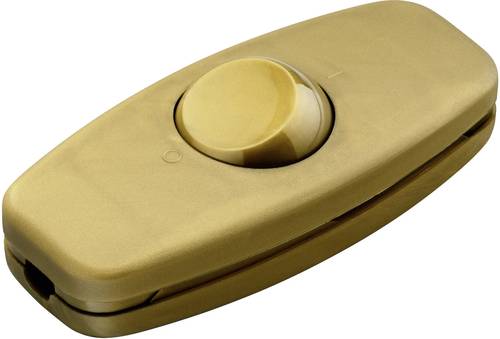 InterBär 5052-010.01 Schnurschalter Gold 2 x Aus/Ein 2A 1St. von interBär