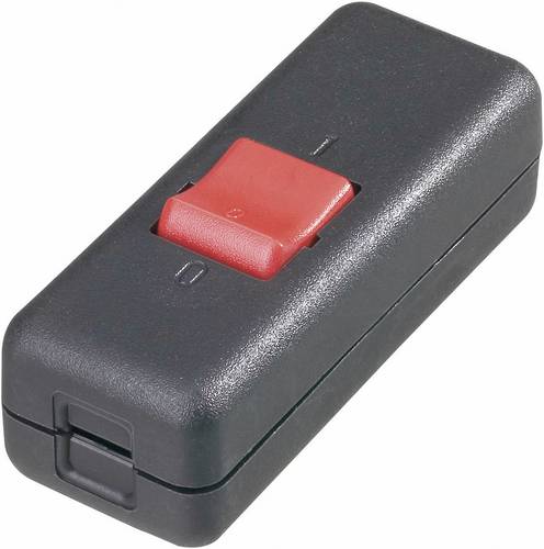 InterBär 8010-004.01 Schnurschalter Schwarz, Rot 2 x Aus/Ein 10A 1St. von interBär