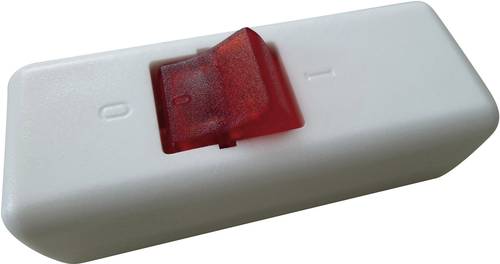 InterBär 8010-108.01 Schnurschalter Weiß, Rot 2 x Aus/Ein 10A 1St. von interBär
