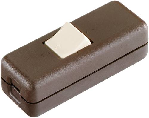 InterBär 8010.009.01 Schnurschalter Braun, Beige 2 x Aus/Ein 10A 1St. von interBär