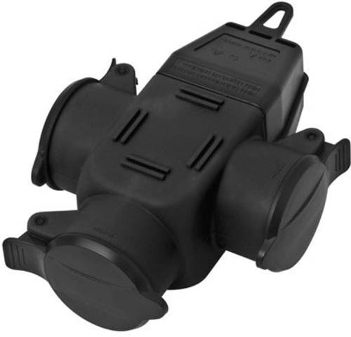 InterBär 9007-004.01 3fach-Kupplung Gummi 230V Schwarz IP44 von interBär