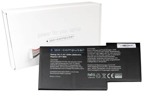 Ipc-computer Notebook-Akku BTY-M6K REPLACE 11.4V 4600 mAh MSI von ipc-computer