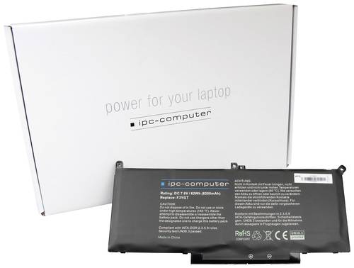 Ipc-computer Notebook-Akku F3YGT 8200mAh Replace 7.6V 8200 mAh Dell von ipc-computer