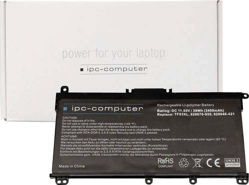 Ipc-computer Notebook-Akku TF03 Replace 11.55V 3400 mAh HP von ipc-computer