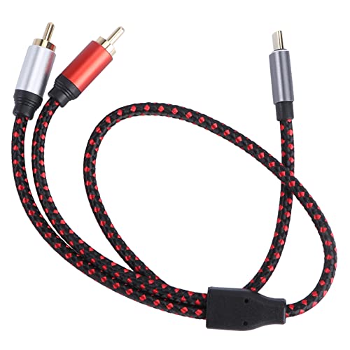 iplusmile 1 Stück Typ C zu 2 Audio Splitter typ c zu 2 audio kabel typ c zu 2 kopfhörerkabel Typ C auf 2 Audioadapter Typ C zu 2 Audiokonverter rot von iplusmile