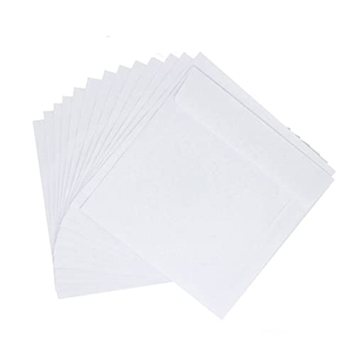 iplusmile 100 Stück Cd-papiertüte Cd -speicherung Aufbewahrungstasche Cd-aufbewahrungshalter Video-aufbewahrungskoffer Weiß von iplusmile