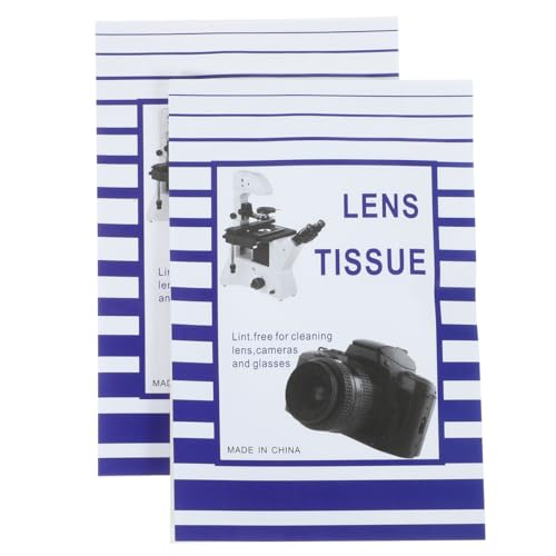 iplusmile Objektiv-Reinigungspapier, 100 Stück, Objektiv-Reinigungspapier, Taschentücher und 2 doppelseitige Reinigungstücher, Linsen-Reinigungspapier für Kameraobjektive, von iplusmile