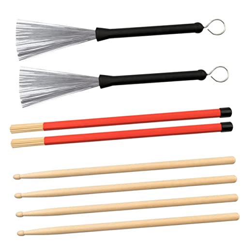 iplusmile 1Satz Maple Drumsticks und Drum Brushes Set Praktische Trommelstöcke aus Ahorn mit Gummigriff für Einfaches Spielgefühl für Schlagzeug und Jazzmusik Teiliges Set iplusmile 1Satz Maple Drumsticks und Drum Brushes Set Praktische Trommelstöcke aus Ahorn mit Gummigriff für Einfaches Spielgefühl für Schlagzeug und Jazzmusik Teiliges Set von iplusmile