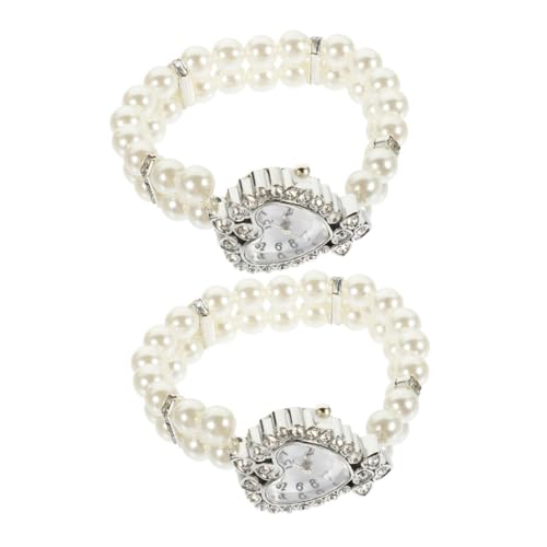 iplusmile 2 Stück Armbanduhr Uhrenarmband Für Damen Herzförmige Uhr Bling Uhr Perlenuhr Modische Uhren Frauen Uhren Vintage-Uhr Für Damen Strass Uhr Weihnachtswache Weiß Imitationsperlen iplusmile 2 Stück Armbanduhr Uhrenarmband Für Damen Herzförmige Uhr Bling Uhr Perlenuhr Modische Uhren Frauen Uhren Vintage-Uhr Für Damen Strass Uhr Weihnachtswache Weiß Imitationsperlen von iplusmile