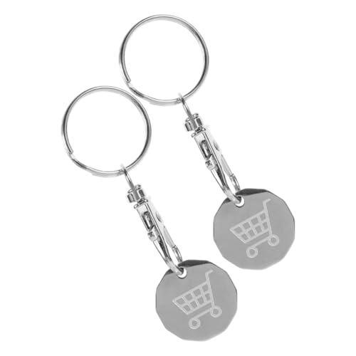 iplusmile 2 Stück Einkaufswagen-Token Supermarkttrolley Key FOB Schlüsselanhänger mit Einkaufswagenchip Trolley -Token Einkaufswagen aus rostfreiem Rostfreier Silber iplusmile 2 Stück Einkaufswagen-Token Supermarkttrolley Key FOB Schlüsselanhänger mit Einkaufswagenchip Trolley -Token Einkaufswagen aus rostfreiem Rostfreier Silber von iplusmile