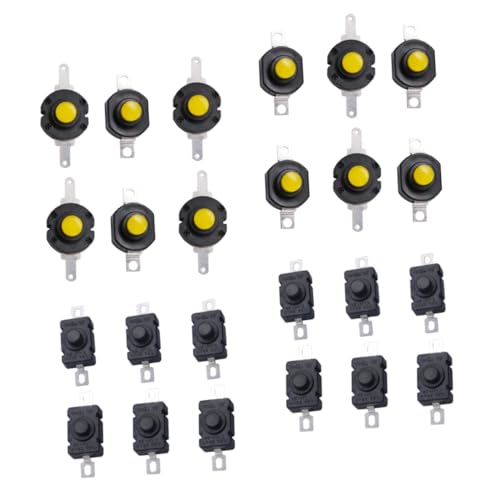iplusmile 24Stücke Mini Druckknopfschalter für Taschenlampen Selbstverriegelnder Schalter für Verschiedene Anwendungen und Einfache Installation iplusmile 24Stücke Mini Druckknopfschalter für Taschenlampen Selbstverriegelnder Schalter für Verschiedene Anwendungen und Einfache Installation von iplusmile