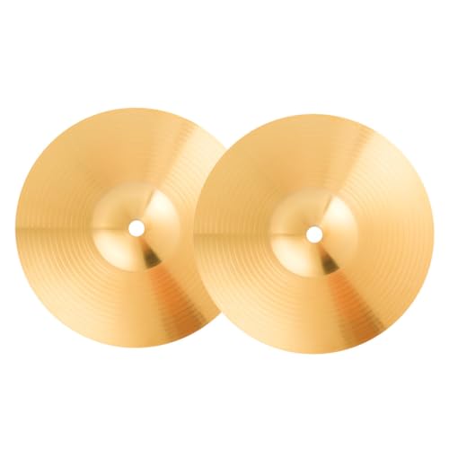 iplusmile 2Stücke Schlagzeugbecken aus Messing Percussion Cymbals für Klänge für Anfänger und Reparaturwerkstätten Drum Becken für Jazz und Mehr von iplusmile