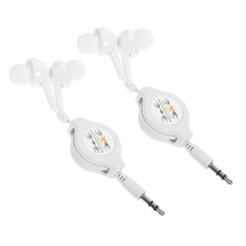 iplusmile 2pcs Mp3 Dual Retractable In-Ear-kopfhörer Mit Geräusch Isolierender Ohrhörer Mit Klarem Sound Tragbar Und Komfortabler Kabelgebundener Ohrhörer Für Sportreisen Und Täglich von iplusmile