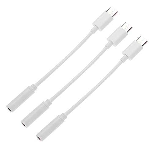 iplusmile 3Stücke USB C zu Kopfhörer Adapter C Aux Buchse Kompatibel mit Pixel Z Langlebig Tragbar Weiß von iplusmile