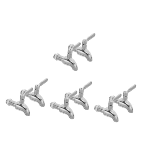 iplusmile 4 Sätze Wasserhahn Wasserfilterhahn Aquatainer-ersatzzapfen Edelstahlhahn Getränkespender Aus Edelstahl Wasserkrug Zapfen Silver Rostfreier Stahl 2 Stück * 4 von iplusmile