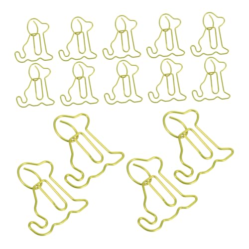 iplusmile 50Stücke Büroklammern Welpenform Dekorative Metallklammern Kreative Lesezeichen für Schule und Büro Niedliches Tierdesign Vielseitige Büroaccessoires für Dokumente von iplusmile