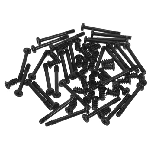 iplusmile 60 Stück Lüfterschraube für flaches Gehäuse Kühlung Computer-Lüfter-Schrauben Gestell lang spenglerschrauben selbstschneidend selbstschneidende schraube Gehäuselüfterschraube Black von iplusmile