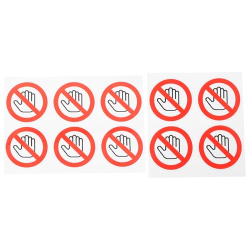 iplusmile Aufkleber „Do Not Touch“ – 20 Stück Runde Laminierte Vinyl-Aufkleber Schilder-Warnschilder Sicherheitswarnschild-Aufkleber No-Touch-Schilderaufkleber, 50mm von iplusmile