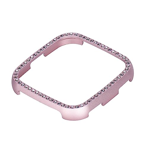 iplusmile Eingelegte Schutzhülle Uhren Fallfestigkeit Transparent Smartwatch-Schale Muschel Sehen Fall Klar Beschützer Stoßfest Gehäuseschutz Film Bling-Fall Sinn Bildschirm Schützend Rosa von iplusmile