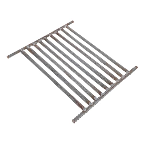 iplusmile Grillrost Grillplatte für den Herd Feuerrost Feuerstellenrost Brennholzhalter für den Innenbereich Brennholzregal Kaminschirm Holzofenrost Kaminrost Bewehrung Grey von iplusmile