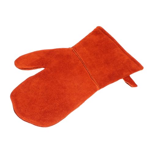iplusmile Isolierhandschuhe für hohe Temperaturen bbq grill gloves Ofengrillhandschuhe für Männer Hitzebeständiger Handschuh Handschuhe grillen Küchenhandschuhe Rindsleder von iplusmile