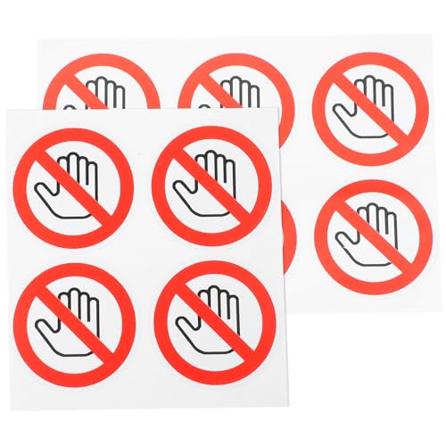 iplusmile Keine Berührende Warnschilder - No-Touch-Schild-Aufkleber - Aufkleber „Nicht Berühren“ - Selbstklebender Runder Vinyl-Aufkleber Zum Abziehen Und 10Pack iplusmile Keine Berührende Warnschilder - No-Touch-Schild-Aufkleber - Aufkleber „Nicht Berühren“ - Selbstklebender Runder Vinyl-Aufkleber Zum Abziehen Und 10Pack von iplusmile