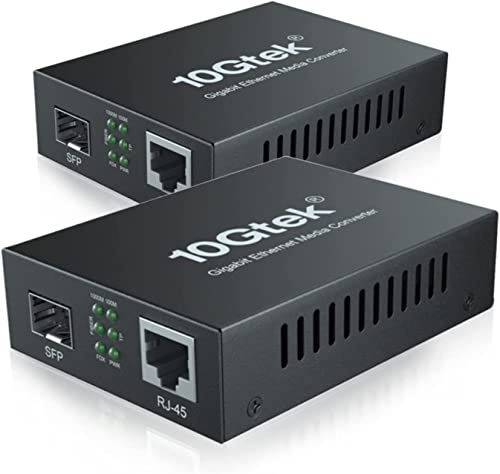 ipolex Gigabit Ethernet Medienkonverter, 1,25G SFP-Port, Dual LC Glasfaser auf Kupfer RJ45 Medienkonverter, Glasfaser zu Ethernet Konverter unterstützt 1000BASE-SX/LX SFP LC Transceiver Modul. 2-Pack. von ipolex