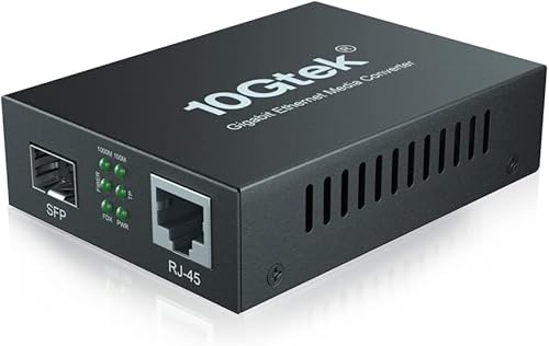 1.25G Gigabit Ethernet SFP to RJ45 Fiber Media Converter, 10/100/1000M RJ45 to 1000M SFP Slot, Fiber to Ethernet Converter, Supports 1000BASE-SX/LX SFP LC Transceiver Module von ipolex