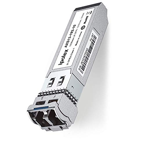 10G LR SFP+ zu LC Single Mode Transceiver für Cisco SFP-10G-LR, 10GBase-LR Glasfasermodul für Cisco, Meraki MA-SFP-10GB-LR, Ubiquiti UF-SM-10G, Mikrotik, Fortinet, Netgear (SMF, 1310nm, 10km) 1 stück von ipolex