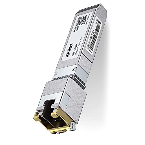 10G SFP+ RJ45 Kupfer Transceiver, 10GBase-T Mini GBIC Modul Kompatibel mit Cisco SFP-10G-T-S, MA-SFP-10GB-T, Ubiquiti UniFi UF-RJ45-10G, Mikrotik S+RJ10, Netgear AXM765 und mehr, bis zu 30 meters von ipolex