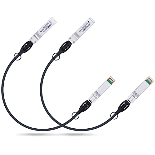 ipolex 2-Pack 10Gb SFP+ Kabel 0.5m, 10Gbase-CU SFP+ DAC Cable Twinax Direct Attach Kupfer Kabel für Cisco SFP-H10GB-CU0.5M, Ubiquiti, Netgear, D-Link, Supermicro, Mikrotik, Passiv von ipolex