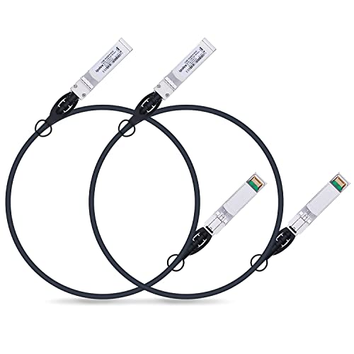 ipolex 2-Pack 10Gb SFP+ Kabel 1m, 10Gbase-CU SFP+ DAC Cable Twinax Direct Attach Kupfer Kabel für Cisco SFP-H10GB-CU1M, Ubiquiti, Netgear, D-Link, Supermicro, Mikrotik, Passiv von ipolex