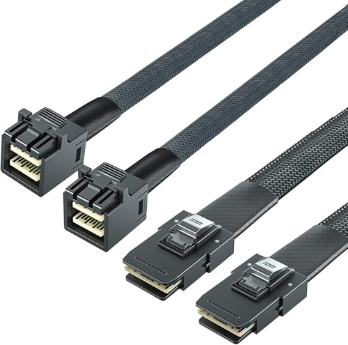 ipolex Internes Mini SAS HD SFF-8643 zu Mini SAS SFF-8087 Kabel, 0.5-Meter(1.6ft), faltbar, flexibel, 2-Pack von ipolex