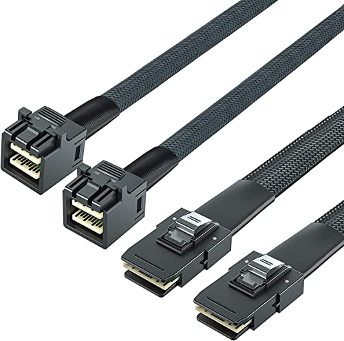 ipolex Internes Mini SAS HD SFF-8643 zu Mini SAS SFF-8087 Kabel, 0.8-Meter(2.6ft), faltbar, flexibel, 2-Pack von ipolex