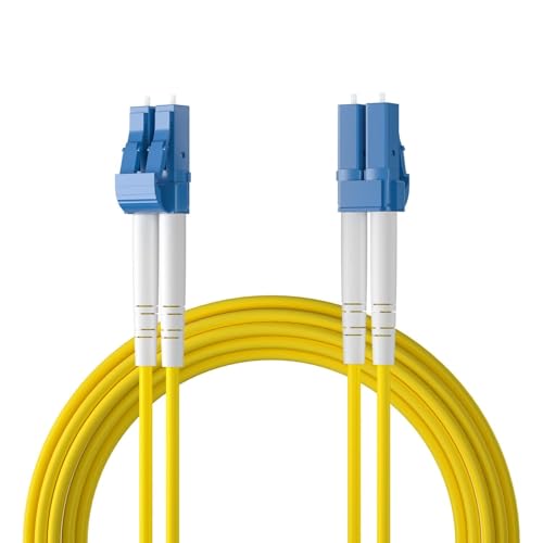 ipolex LC zu LC Glasfaser Patchkabel Single Mode, 1G/10GB OS2 Glasfaserkabel, Duplex 9/125μm Glasfaser Internet Kabel, LSZH Glasfaser Jumper für SMF SFP/SFP+ Transceiver, 50 Meter, 1-Pack. von ipolex
