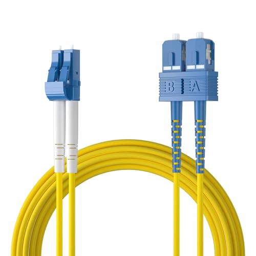 ipolex LC zu SC Glasfaser Patch Kabel Single Mode, 1G/10GB OS2, Duplex 9/125μm, LSZH, 1 Meter, 1-Pack für SMF SFP/SFP+ Transceiver von ipolex