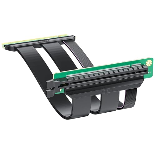 ipolex PCIe 4.0 Extender Kabel, Gen4 X16, UP auf Straight, kompatibel mit GPUs, Kabellänge 20cm von ipolex