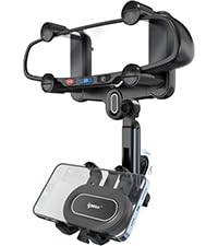 ipow Handyhalterung für Rückspiegel, 360° drehbar und einziehbar, vibrationsfreies Design mit 4 Ecken, universell für alle Smartphones und Autospiegel ipow Handyhalterung für Rückspiegel, 360° drehbar und einziehbar, vibrationsfreies Design mit 4 Ecken, universell für alle Smartphones und Autospiegel von ipow