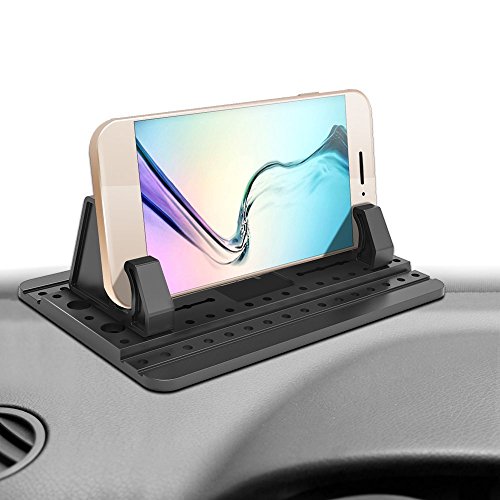 ipow Universal Silikon Handyhalterung Auto Handy Antirutschmatte & Tisch Handyständer, Kfz Armaturenbrett Halterung mit rutschfestem Haftmatte für Smartphone iPhone x xr 8 Plus 7 6 Samsung s9 s8 s7 von ipow