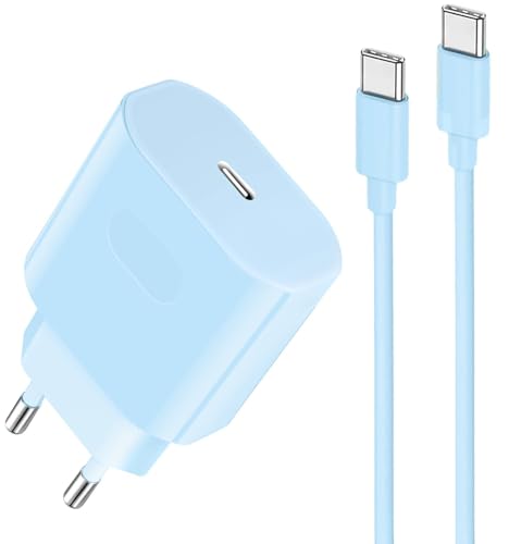 USB C Ladegerät Ladekabel für iPhone 15/15 Pro/15 Pro Max/15 Plus/iPad Pro/Air, Original 20W USB C Adapter PD 3.0 Schnellladegerät Netzteil Stecker mit 2M USB C Kabel Schnellladekabel von ipremium