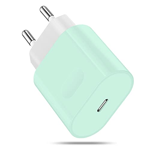 iPhone Ladegerät,20W USB C Ladegerät für iPhone 15 14 13 12 11,Power Adapter USB C Stecker Ladestecker Schnellladegerät USB C Netzteil für iPhone 15 14 Pro/Pro Max/15 14 Plus/13 12 Pro Max/Mini (Grün) von ipremium