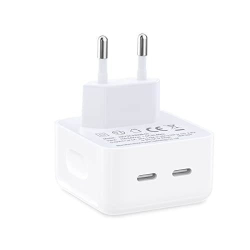 iPhone Ladegerät,35W USB C Power Adapter für iPhone 16 15 14 13 12 11,Dual USB C Charger Netzteil Schnellladegerät Stecker für iPhone 16 15 14 Pro/16 15 14 Pro Max/16 15 14 Plus/13 12 Pro Max,Google von ipremium