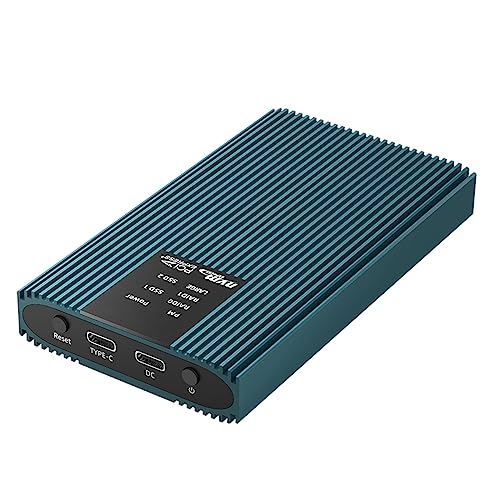 ISHEEP RAID M.2 NVMe Dual Rack SSD Gehäuse mit PM/RAID0/RAID1/LARGE Modus, USB 3.2 Gen2 Type-C M.2 NVME Adapter K2022R von isheep