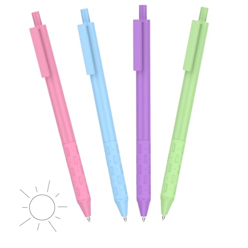 itPlus Gelschreiber, 4 Stück Gel Pens Stift Feine Spitze Glatte Schreibstifte Stifte Einziehbare Gelschreiber der High-End-Serie zum Aufzeichnen von Notizen, Büro Schulb 0,5mm Spitze-Bunt von itPlus
