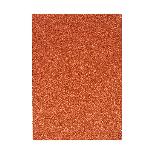 Glitzer Moosgummi Platte - DIN A4 - ORANGE - 1 Bogen von itenga