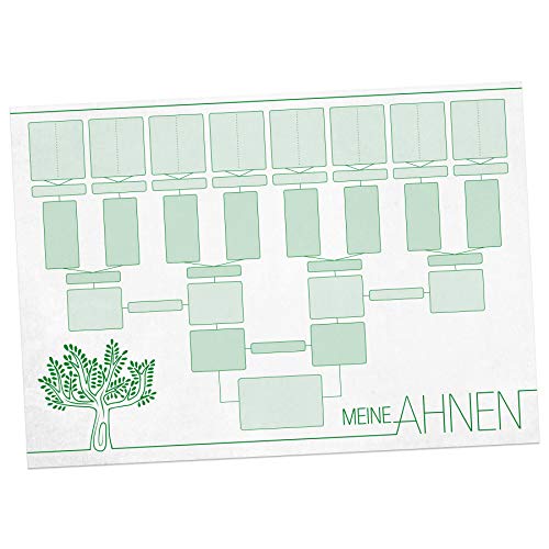 itenga Ahnentafel "Meine Ahnen" 5 Generationen, 250 g/m² Papier (DIN A2 (gerollt geliefert)) von itenga