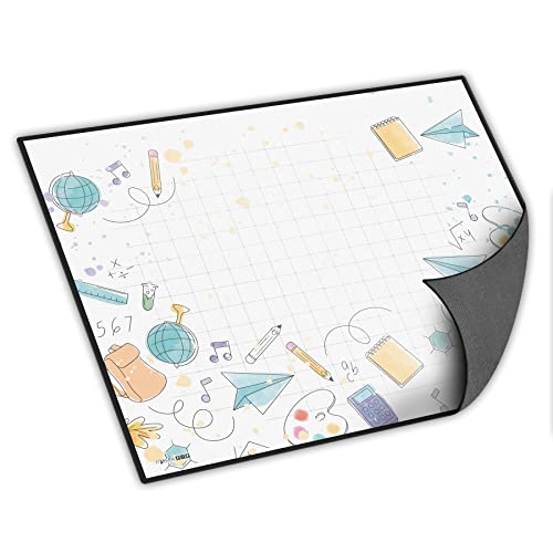 itenga Schreibtischunterlage Motiv Doodles abwischbar rutschfest glatt 40x53cm Kunststoff Schreibunterlage für Kinder Schüler von itenga