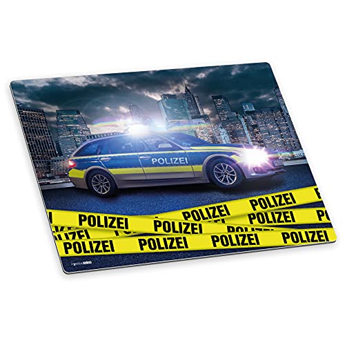 itenga Schreibtischunterlage Polizei Polizeiauto abwischbar rutschfest glatt Kunststoff von itenga