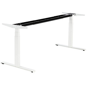 ith möbel EasyT elektrisch höhenverstellbares Schreibtischgestell titanweiß ohne Tischplatte, T-Fuß-Gestell weiß 120,0 - 180,0 x 80,0 cm von ith möbel