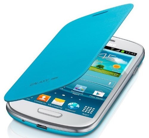 itronik® Flip Cover Schützende Display-Klappe für Samsung Galaxy S3 SIII Mini I8910 blau von itronik